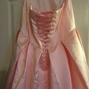 Beautiful Soft pink corset style bridal dress with train. Never worn.